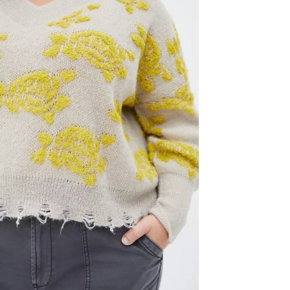 Anthropologie Lucila pullover floral Sweater NEW with tag XS - Picture 4 of 13